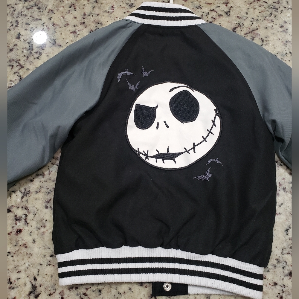 Disney's Nightmare before christmas Jack Skellington kids varsity jacket size 3